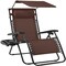 Best Choice Products 30” Extra Wide Folding Zero Gravity Patio Lounge Chair w/Adjustable Canopy Shade